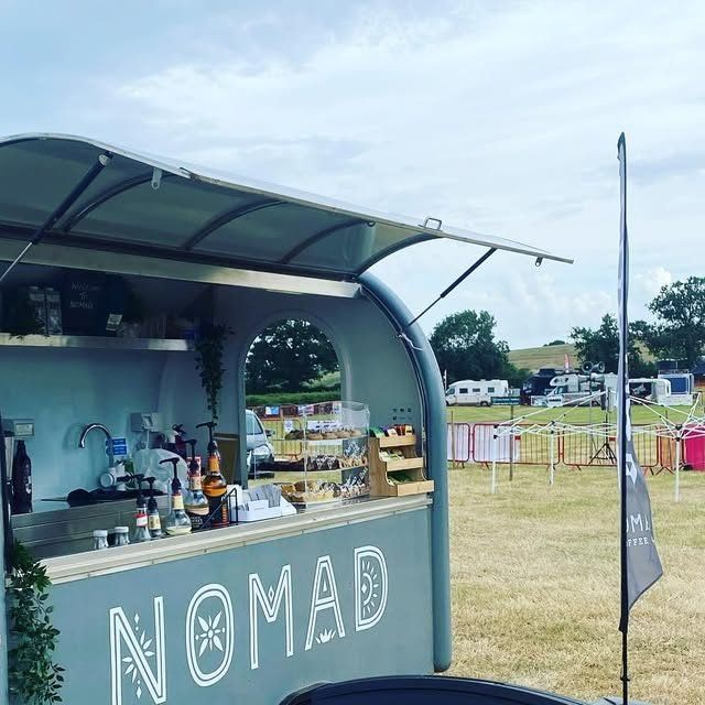 The Nomad van set up on the field at Astwood Bank Carnival